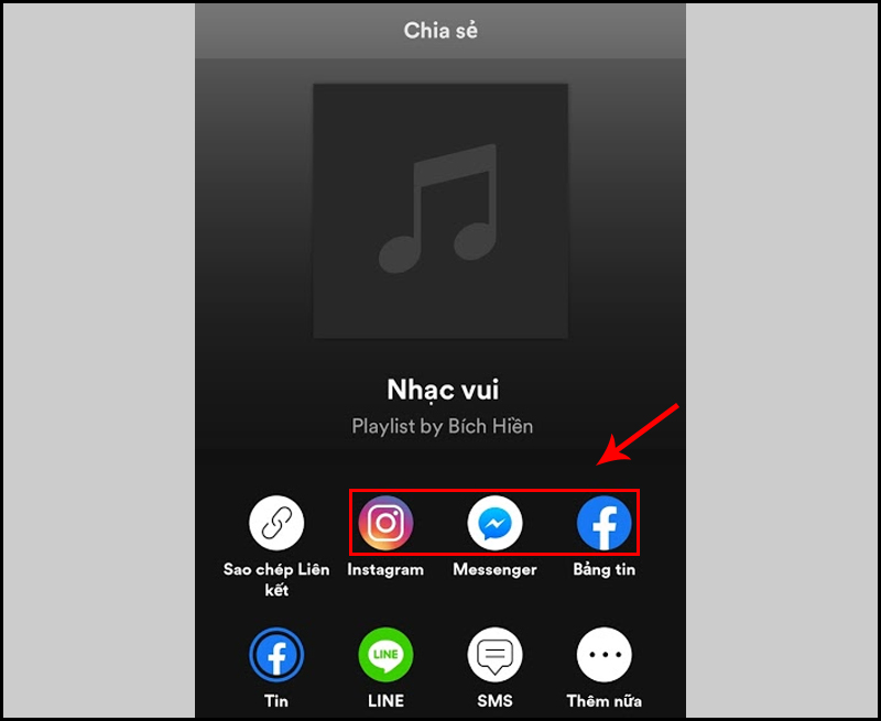 Chia sẻ trực tiếp l&ecirc;n Instagram, Messenger, Facebook